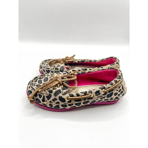 Sperry Top Sider Leopard Print Pink Audrey Loafer Size 8.5 - Picture 4 of 7